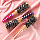 Термобрашинг для укладання волосся  приладами Dyson Vented Barrel brush  Rosе/Black 35mm, фото 6