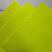 Фетр Китай Жовто-зелений Жорсткий (54) 1 мм 20 на 30 см