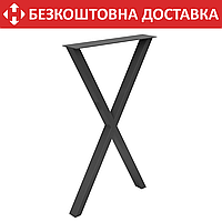 Опора ножка для барного стола из металла 600×100mm, H=1000mm (профильная труба: 60x40mm)