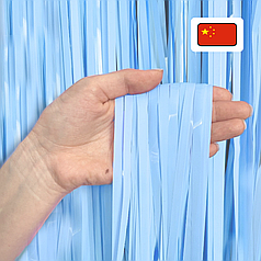 Штора-дощик (Китай) 029 пастель світло-блакитна 200*100