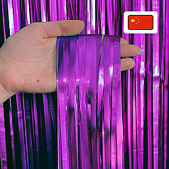 Штора-дощик (Китай) 004 металік фіолетова 200*100