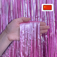 Штора-дощик (Китай) 041 сатин рожева 200*100