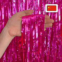 Штора-дощик (Китай) 007 металік фуксія 200*100