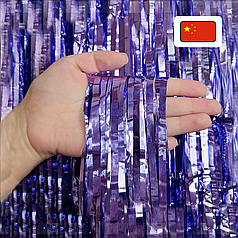 Штора-дощик (Китай) 010 металік бузкова 200*100