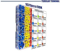 Набір кабельних накінечників клем обтискних гільз з'єднувачів для обтискання дроту проводу 1020 шт.