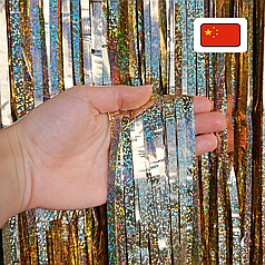 Штора-дощик (Китай) 018 голографія шампань 200*100