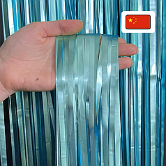 Штора-дощик (Китай) 039 сатин блакитна 200*100