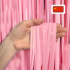 Штора-дощик (Китай)  030 пастель світло-рожева 200*100