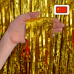 Штора-дощик (Китай) 001 металік золото 200*100