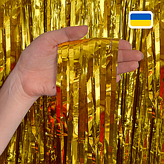 Штора-дощик (Україна) 002 металік золото 200*100