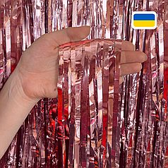 Штора-дощик (Україна) 003 металік рожеве золото 200*100