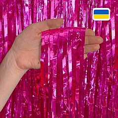 Штора-дощик (Україна) 005 металік фуксія 200*100