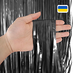 Штора-дощик (Україна) 024 пастель чорна 200*100