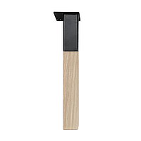 Ножка из металла и дерева (Бук) H=350mm