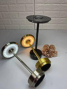 Настільна лампа акумуляторна, інтер'єрний ліхтарик металевий, лампа настільна LED 4 режими сенсорний, фото 8