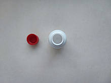 30 мл Круглий ПП поліпропілен флакон білий з червоною кришкою гвинтовою ребристою, пляшка з закруткою, ковпачком, пробкою, фото 4