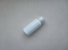 30 мл Круглий ПП поліпропілен флакон білий з перламутровою кришкою гвинтовою, пляшка з закруткою, ковпачком, пробкою