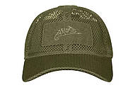 Бейсболка кепка сетчатая Helikon Olive с липучкой панелью velcro койот олива