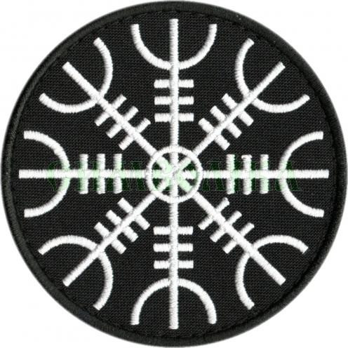 Шеврон PATCH ПАТРІОТ "Руна Шолом жаху" чорно/біла (8443-L)