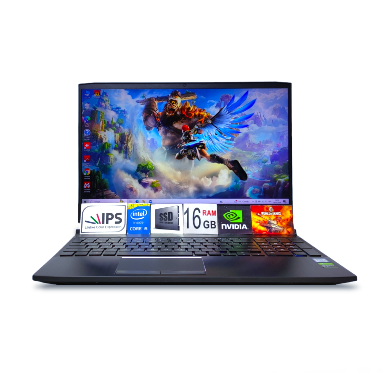 Ігровий ноутбук HP OMEN 15.6" IPS FHD 144Hz Core i5-9300H 4 ядра 16GB Ram SSD256GB+1TB HDD Nvidia GTX 1650 4GB
