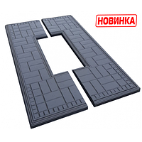 Форма протиусадкової плити під пам'ятник No15. Розміри 2000х600х50мм, виріз 870х190 мм