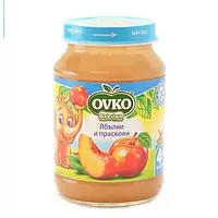 Пюре Ovko детское питание яблоко, персик 190 г