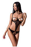 Боді відкрите "Heidi Body black" Passion (розмір S/M), фото 3
