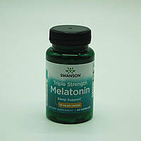 Мелатонин тройной силы, Melatonin Triple Strength, Swanson, 10 мг, 60 капсул