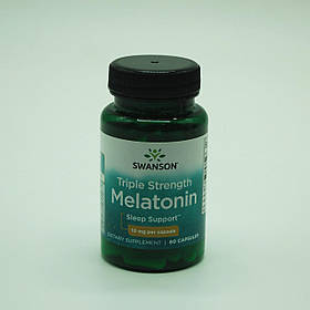 Мелатонін потрійної сили, Melatonin Triple Strength, Swanson, 10 мг, 60 капсул