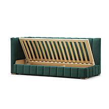 Дитяче кутове ліжко диван з бортиками Ріо 1 м'яке односпальне для дітей підлітків дорослих з нішою для речей 80х190 з матрацом, фото 5