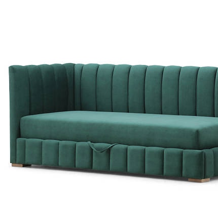 Дитяче кутове ліжко диван з бортиками Ріо 1 м'яке односпальне для дітей підлітків дорослих з нішою для речей 80х190 з матрацом, фото 1