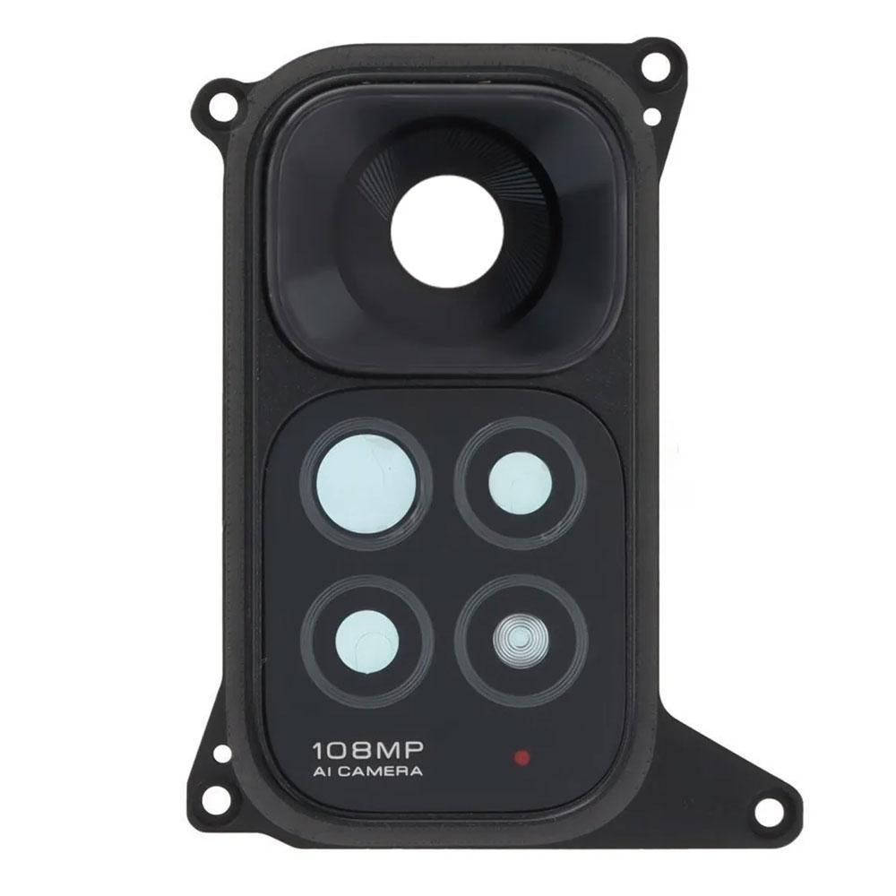 Скло камери для Xiaomi Redmi Note 11S 4G в рамці (Black) (Original)