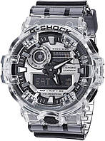 Брендовые оригинальные наручные часы Casio GA-700SK-1ACR, касио скелетон, casio g shock