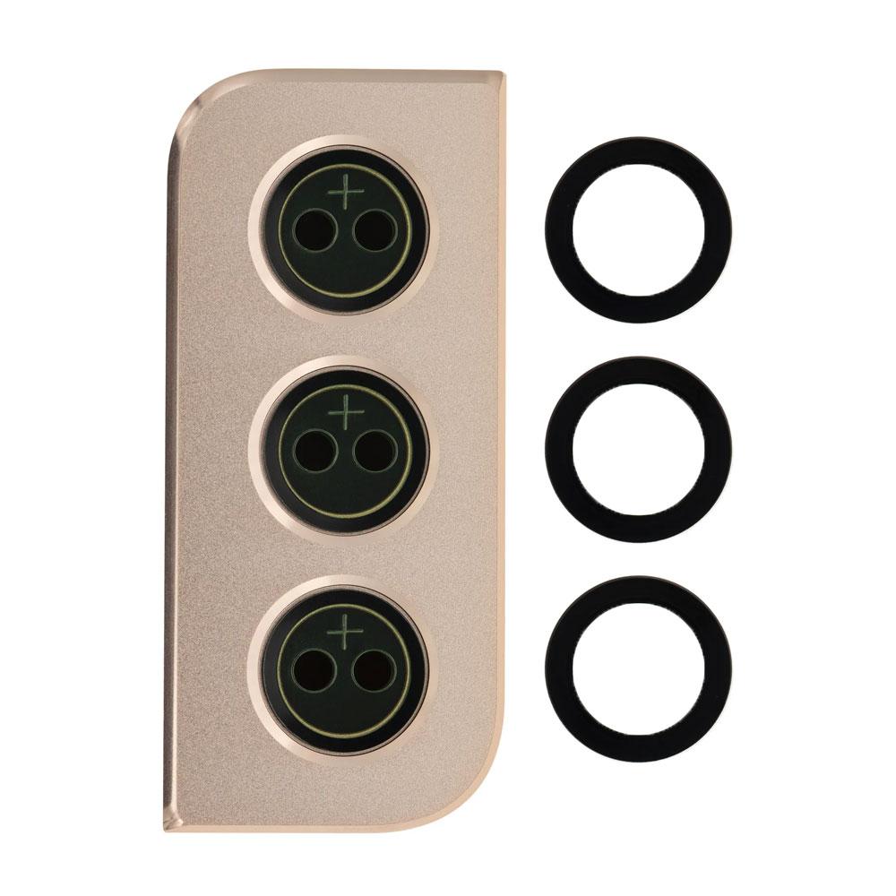 Скло камери для Samsung G991 Galaxy S21 5G в рамці (Gold) (Original)