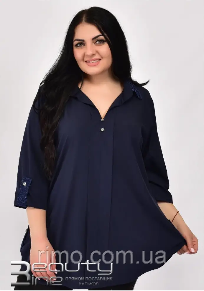 Блуза-сорочка великого розміру Антонія