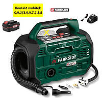Компресор для авто двопоршневий (380 л/хв 10.3бар 20 В) Parkside, Електронний насос для автомобіля, Електронасос для шин, ELX