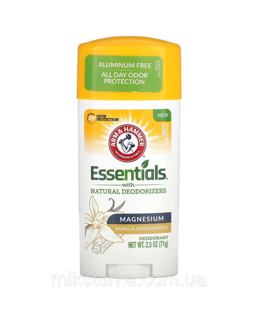 Антиперспірант Essentials магній/ваніль сандалове дерево, без алюмінію
