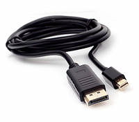 Кабель mini DisplayPort (miniDP) - DisplayPort (DP) 1.8м Cablexpert CCP-mDP2-6 4K черный