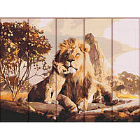 Картина за номерами для дерева "Наслідник лева" ASW132 30х40 см