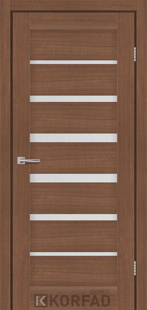 Двері міжкімнатні Korfad Express Pesto - Вільха гірська (зі склом сатин), фото 1