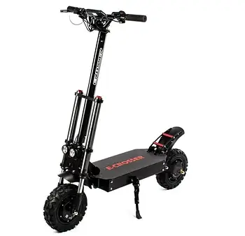 Двомоторний складний електросамокат з 11 дюймовими колесами Crosser Rocket Чорний 3200W 26000mAh