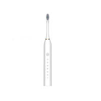 Электрическая зубная щетка SONIC TOOTHBRUSH X-3, 6 режимов 4 насадки, звуковая зубная щетка Белый