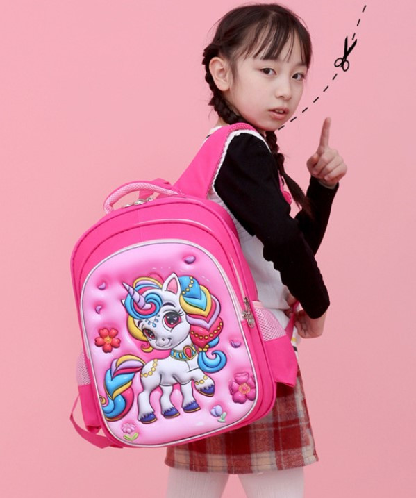 Рюкзак шкільний Єдиноріг 1-4 клас для дівчинки рожевий