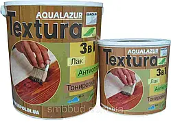 Лак морилка Ispolin Textura Aqualazur 3 в 1 0.75 л усі кольори