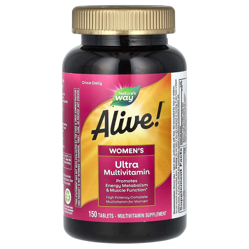 Ультрамультівітаміни для жінок Nature's Way Alive! "Women's Ultra Multivitamin" (150 таблеток), фото 1