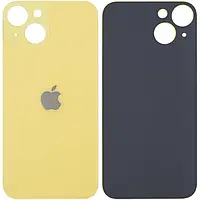 Задняя панель корпуса (крышка аккумулятора) для iPhone 14 Yellow (большое отверстие)