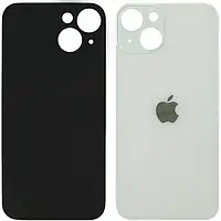 Задняя панель корпуса (крышка аккумулятора) для iPhone 14 White (большое отверстие)