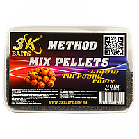 Пеллетс 3KBaits Method mix Тигровый орех 400гр (3к07604)