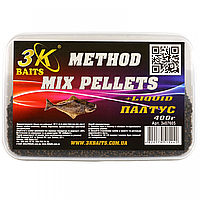 Пеллетс 3KBaits Method mix Палтус 400гр (3к07605)