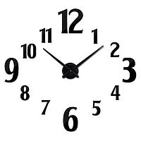 Большие настенные часы с 3D-дизайном диаметром 120 см ZH1725 Стильные часы для дома (Черные, Серые)